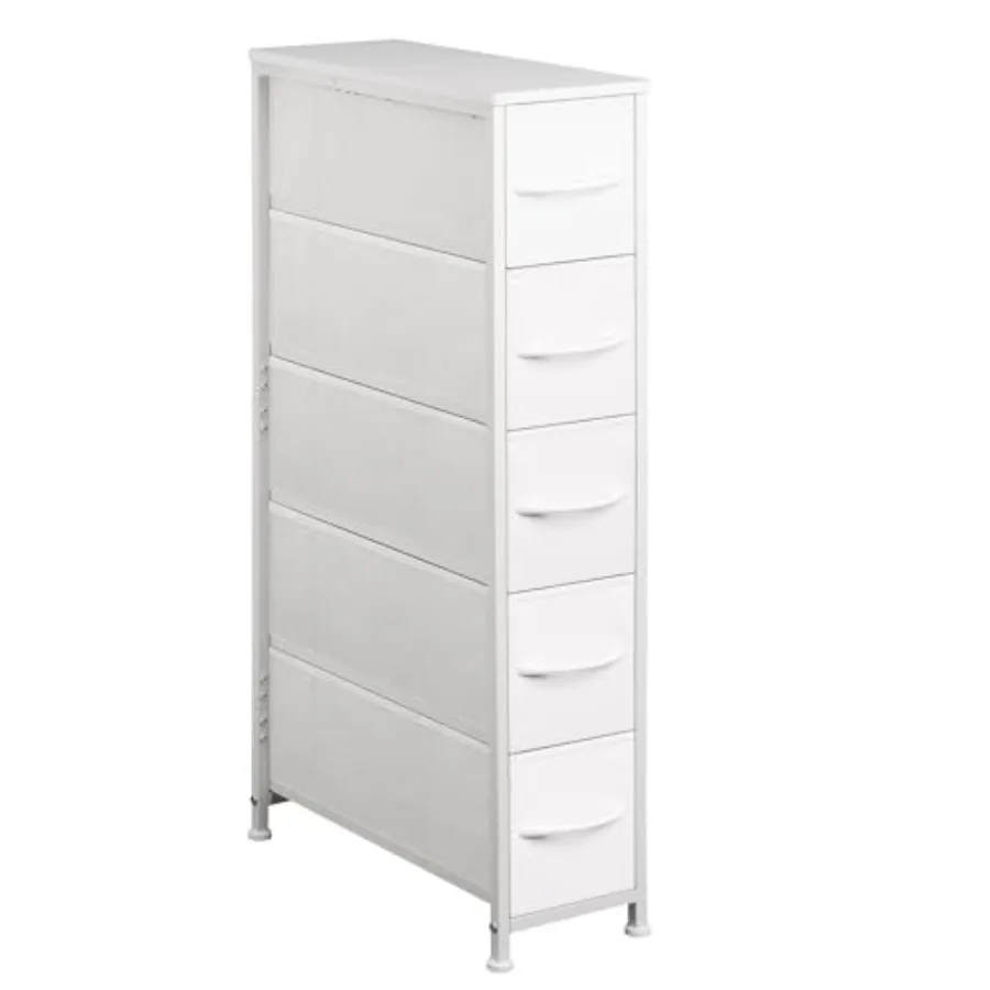 Narrow Dresser Storage Tower with 5 Drawers, Slim Dresser Chest of Drawers with Steel Frame, Wood Top, Dresser for Bedroom, Bat
Narrow Dresser Storage Tower with 5 Drawers, Slim Dresser Chest of Drawers with Steel Frame, Wood Top, Dresser for Bedroom, Bat