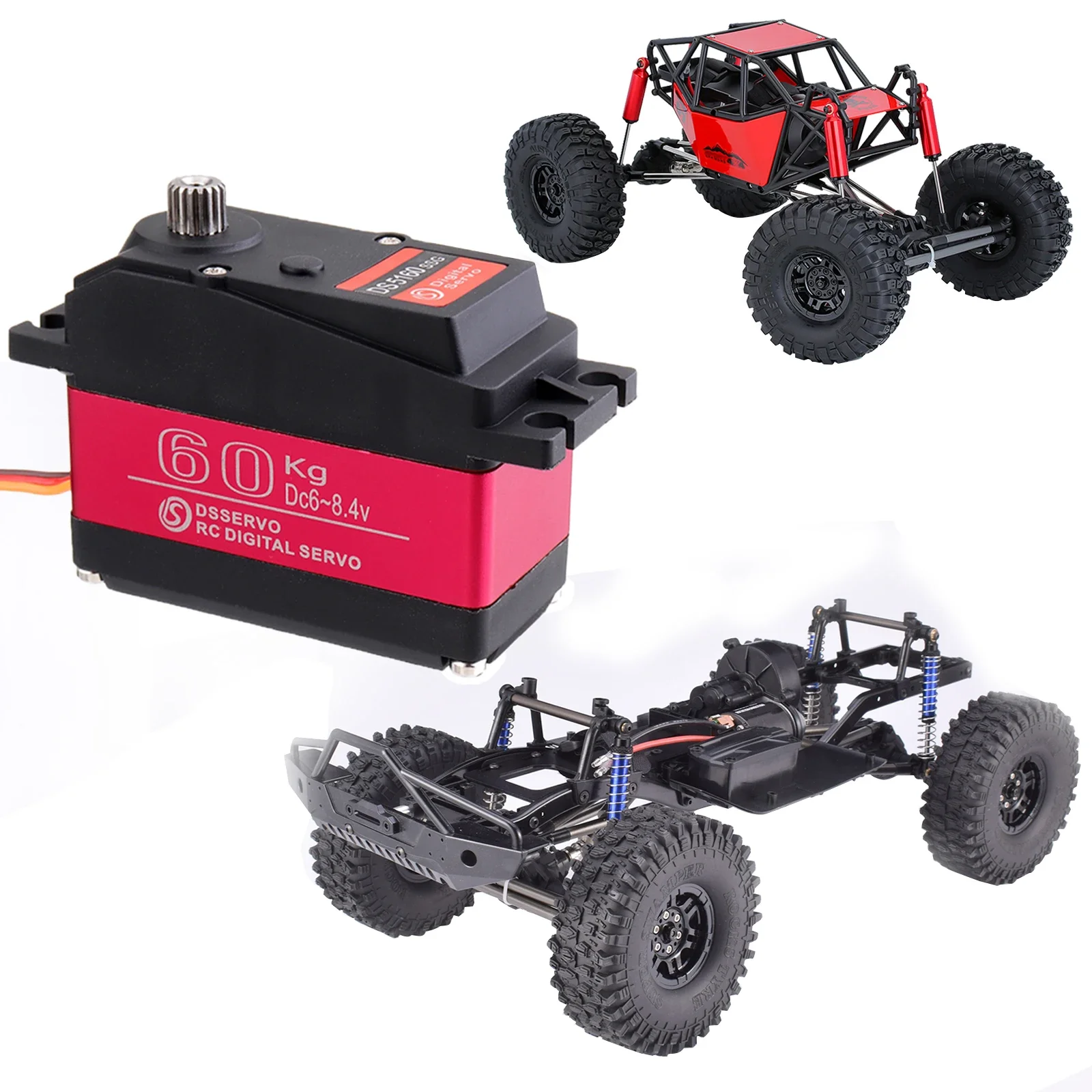 Hot DS5160 Ssg 60KG Digital Servo 8.4V High Voltage Metal Gear Large Torque High Speed Waterproof 1/5 Baja Servos 180/270 Degree
Hot DS5160 Ssg 60KG Digital Servo 8.4V High Voltage Metal Gear Large Torque High Speed Waterproof 1/5 Baja Servos 180/270 Degree