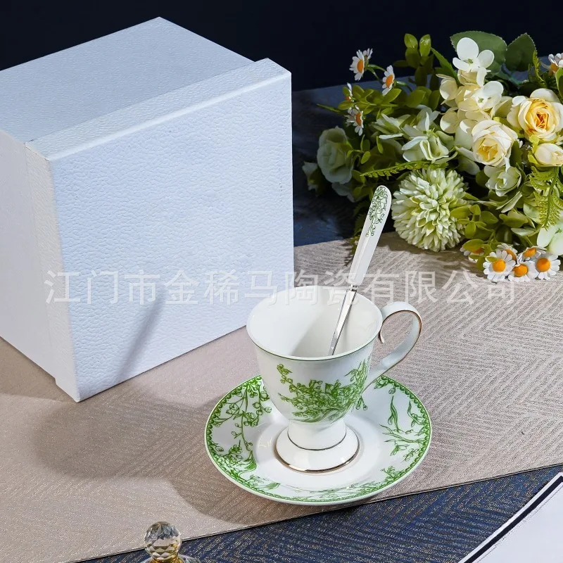 Ceramic Coffee Cup and Saucer Set Tall Tea Cup with Matching Color Spoon 150ml Capacity for Home or Cafe
Ceramic Coffee Cup and Saucer Set Tall Tea Cup with Matching Color Spoon 150ml Capacity for Home or Cafe