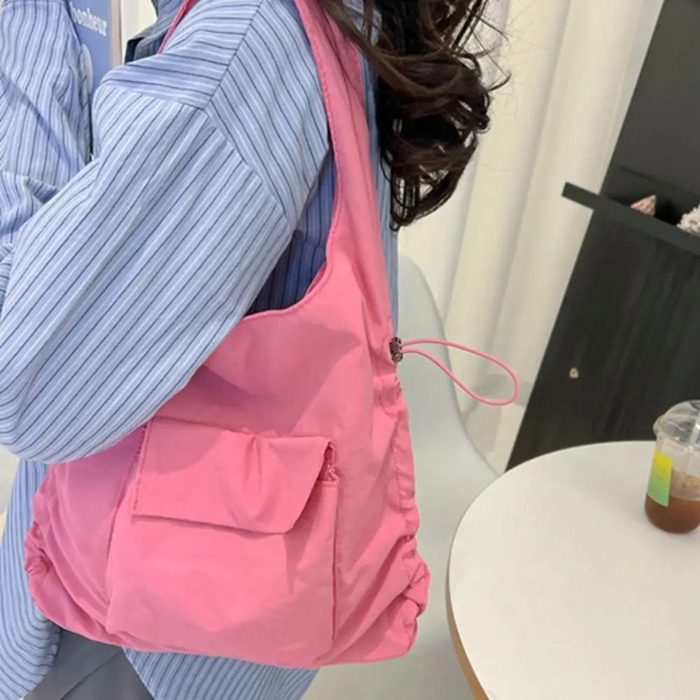 Korean Style Nylon Shoulder Bag Large Capacity Tote Bag Drawstring Underarm Bag Solid Color Handbag Oxford Cloth Handbag Girls
Korean Style Nylon Shoulder Bag Large Capacity Tote Bag Drawstring Underarm Bag Solid Color Handbag Oxford Cloth Handbag Girls