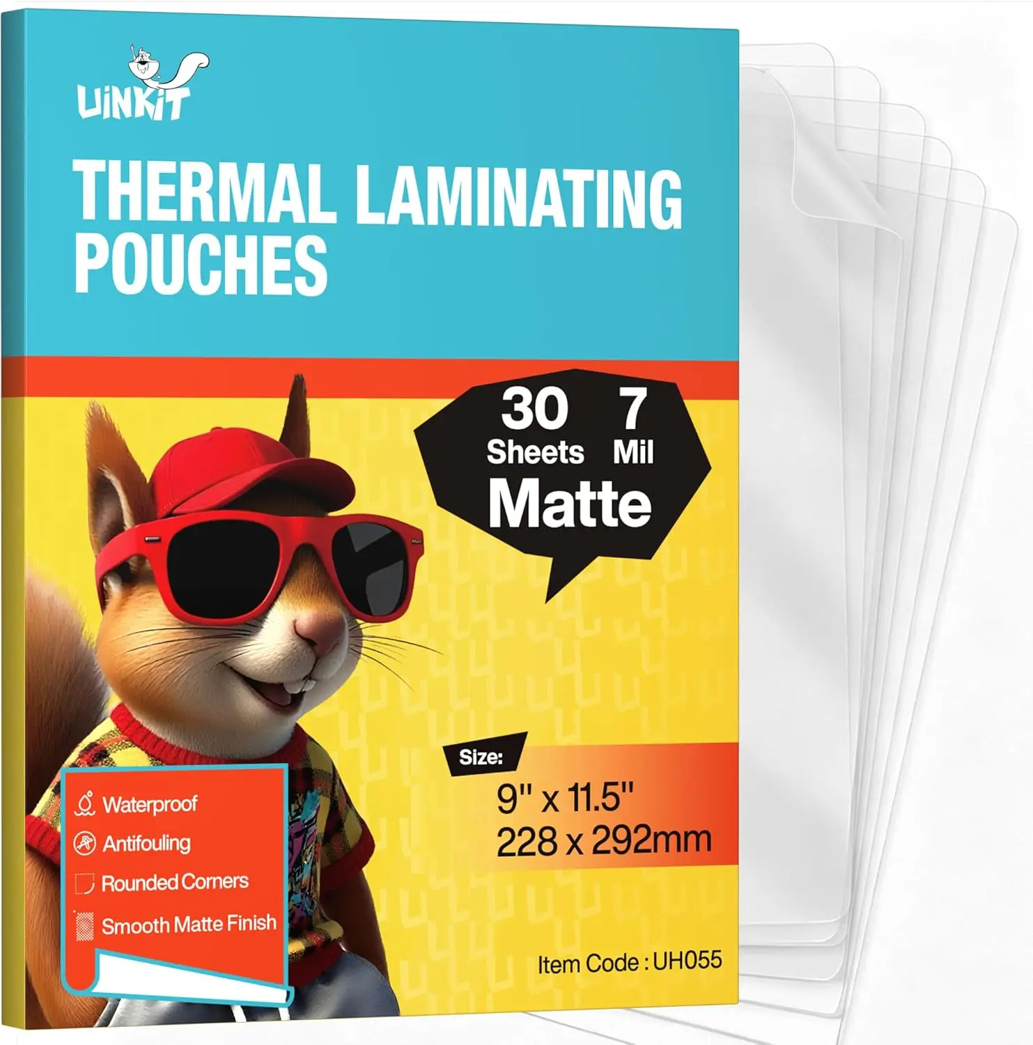 30-Pack 7Mil Matte Laminating Pouches, Letter Size 8.5x11 Inches - Anti-Glare, Heavy Duty for Signs & Menus
30-Pack 7Mil Matte Laminating Pouches, Letter Size 8.5x11 Inches - Anti-Glare, Heavy Duty for Signs & Menus