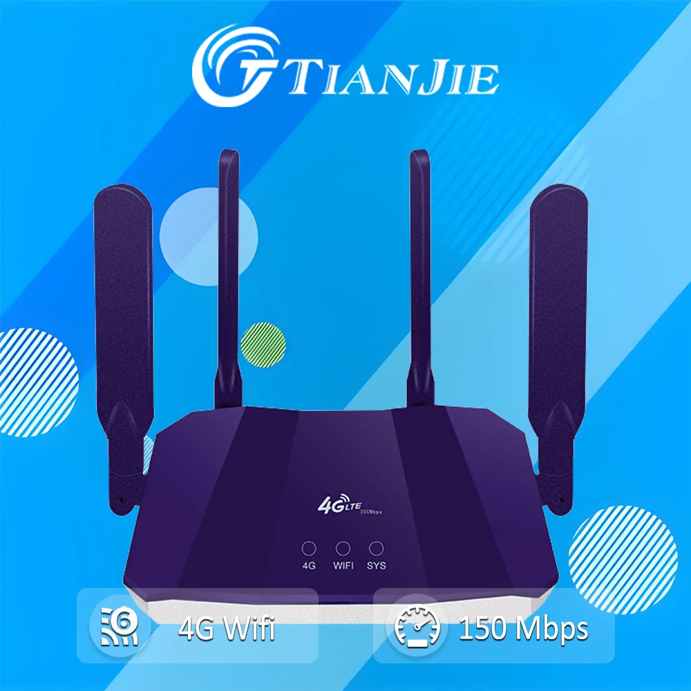 TIANJIE R8B 4G LTE Hotspot Router,150Mbps High-Speed WiFi,4 External Antennas SIM Router,Portable Mobile Travel Wifi Router
TIANJIE R8B 4G LTE Hotspot Router,150Mbps High-Speed WiFi,4 External Antennas SIM Router,Portable Mobile Travel Wifi Router