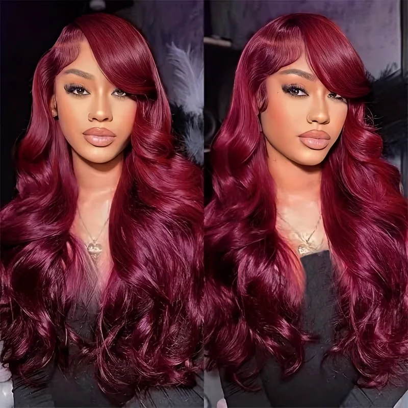 Парик из натуральных волос 99J Burgundy 13x4 с прозрачной кружевной передней частью, 13x6, с эффектом Body Wave, предварительно выщипанный, плотность 200%, для женщин
Парик из натуральных волос 99J Burgundy 13x4 с прозрачной кружевной передней частью, 13x6, с эффектом Body Wave, предварительно выщипанный, плотность 200%, для женщин