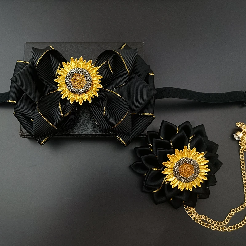 Men's Wedding Sunflower Bow Tie Brooch Fashion Business Banquet Concert Suit Shirt Accessories Jewelry Collar Flower Corsage Set
Men's Wedding Sunflower Bow Tie Brooch Fashion Business Banquet Concert Suit Shirt Accessories Jewelry Collar Flower Corsage Set