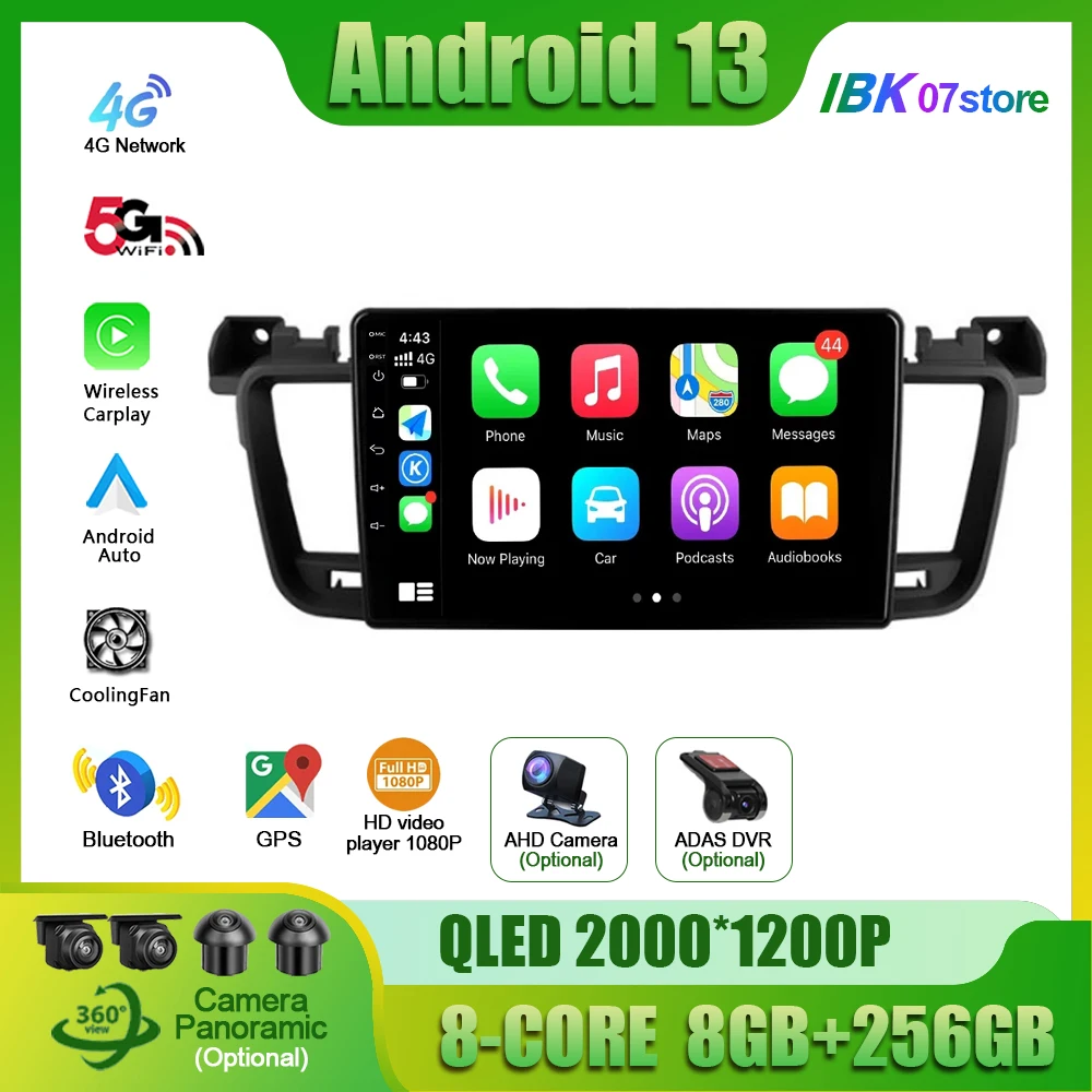 Android 13 Car Radio For Peugeot 508 2011 - 2018 Auto Multimedia Navigation GPS 4G WiFi Wireless Carplay 2 Din Stereo Screen
Android 13 Car Radio For Peugeot 508 2011 - 2018 Auto Multimedia Navigation GPS 4G WiFi Wireless Carplay 2 Din Stereo Screen