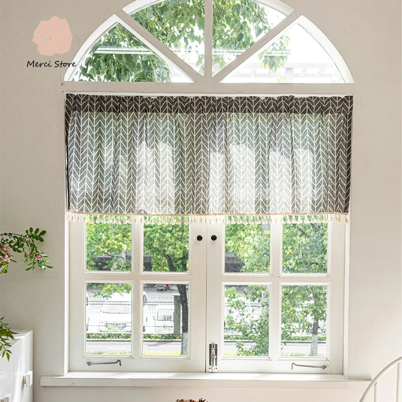 Boho Short Curtains for Bedroom Printed Rod Pocket Semi Blackout Farmhouse Bohemian with Tassel Window Treatment for Living Room
Boho Short Curtains for Bedroom Printed Rod Pocket Semi Blackout Farmhouse Bohemian with Tassel Window Treatment for Living Room