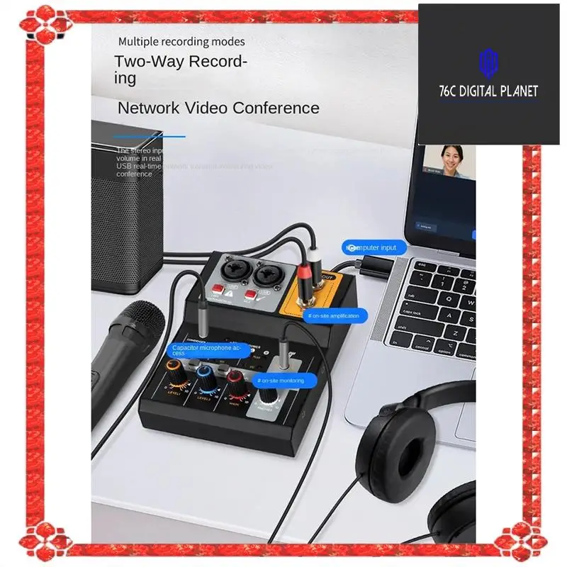 24-Hour Delivery 2-Way Recording Mixer USB Computer External Sound Card Live Karaoke DJ Mixer Audio Stage Small Mixing
24-Hour Delivery 2-Way Recording Mixer USB Computer External Sound Card Live Karaoke DJ Mixer Audio Stage Small Mixing