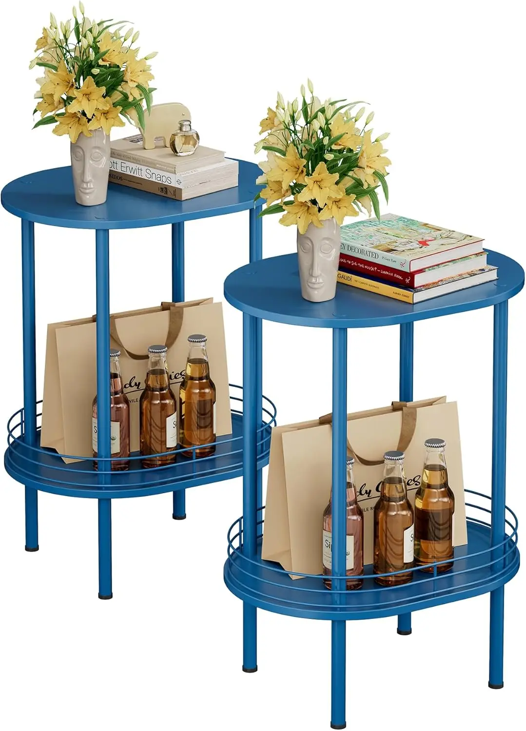 Blue Side Table Set of 2,Side Tables Living Room,2-Tier Nightstand,Samll End Table for Small Space,Living Room,Bedroom, Nurse
Blue Side Table Set of 2,Side Tables Living Room,2-Tier Nightstand,Samll End Table for Small Space,Living Room,Bedroom, Nurse