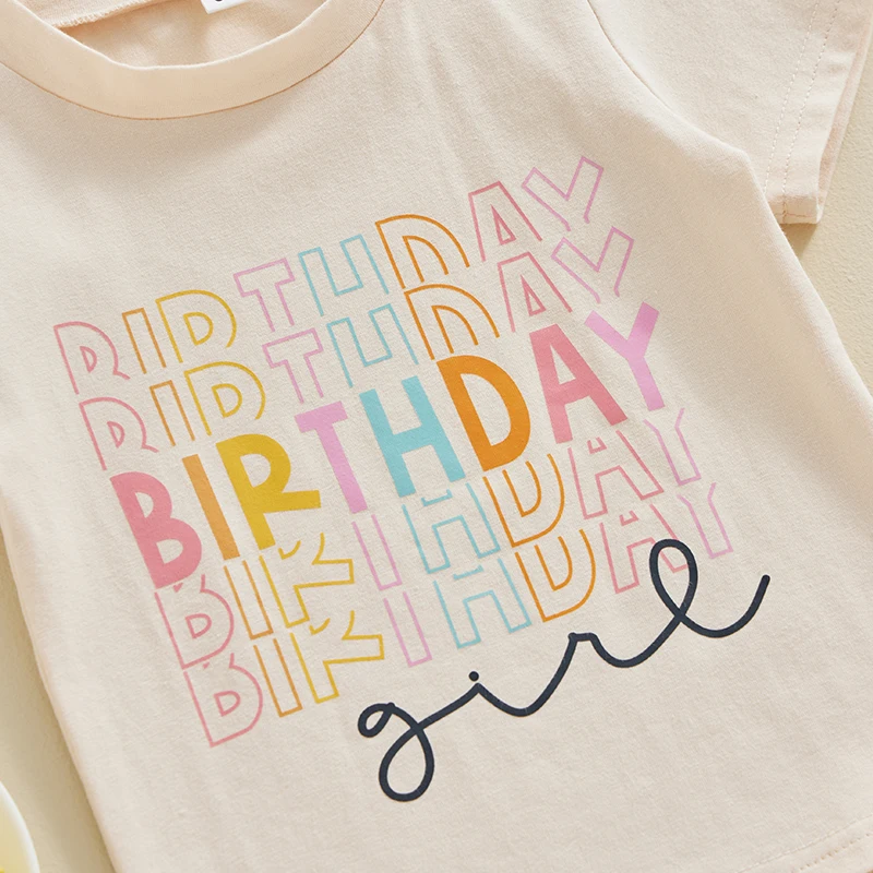 Kids Baby Girl Birthday T-Shirts Casual Letter Print Round Neck Pullovers Short Sleeve Tops for Toddler Summer Clothes
Kids Baby Girl Birthday T-Shirts Casual Letter Print Round Neck Pullovers Short Sleeve Tops for Toddler Summer Clothes