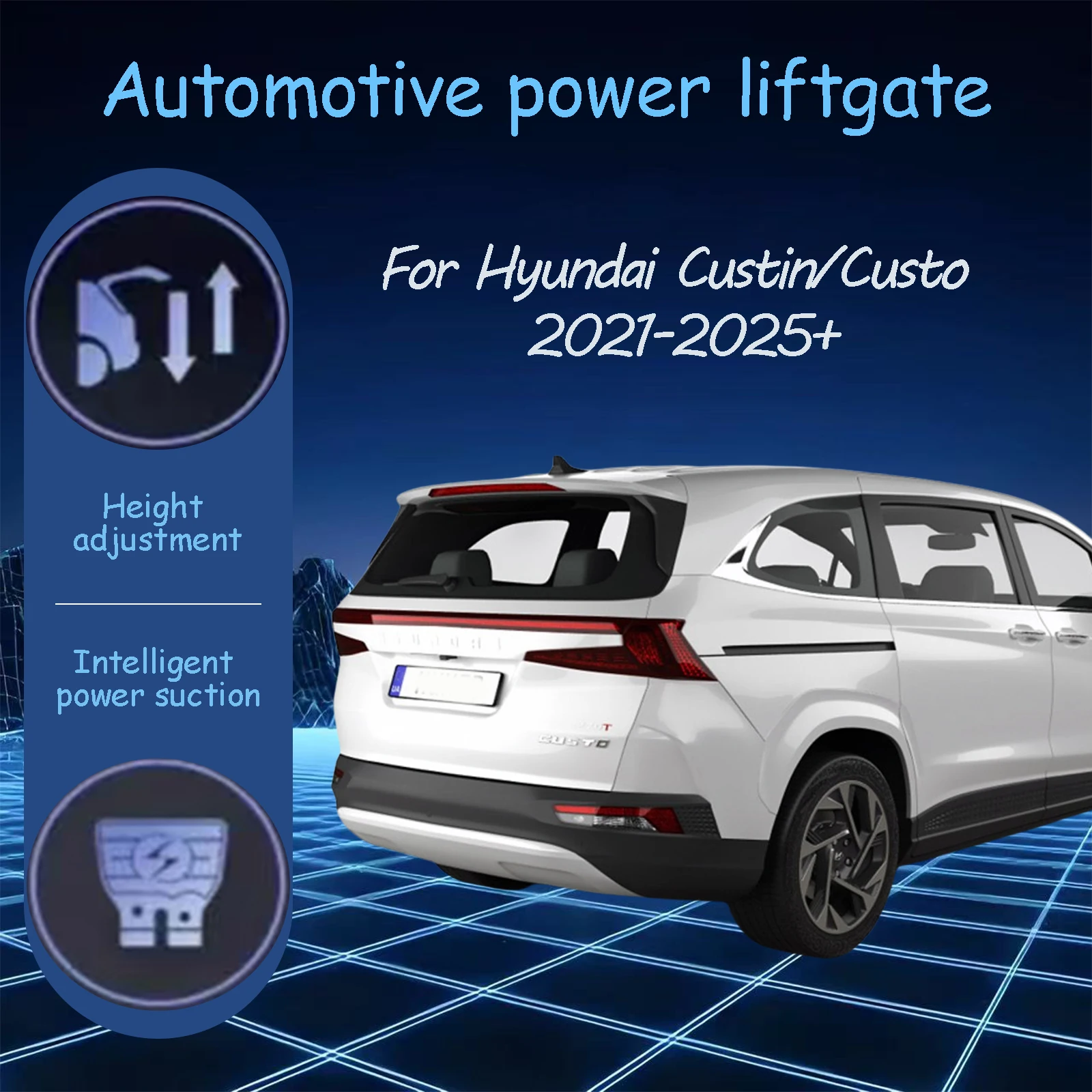 For Hyundai Custin/Custo 2021-2025+ Electric tailgate automatic suction locks suitable Trunk modification system
For Hyundai Custin/Custo 2021-2025+ Electric tailgate automatic suction locks suitable Trunk modification system
