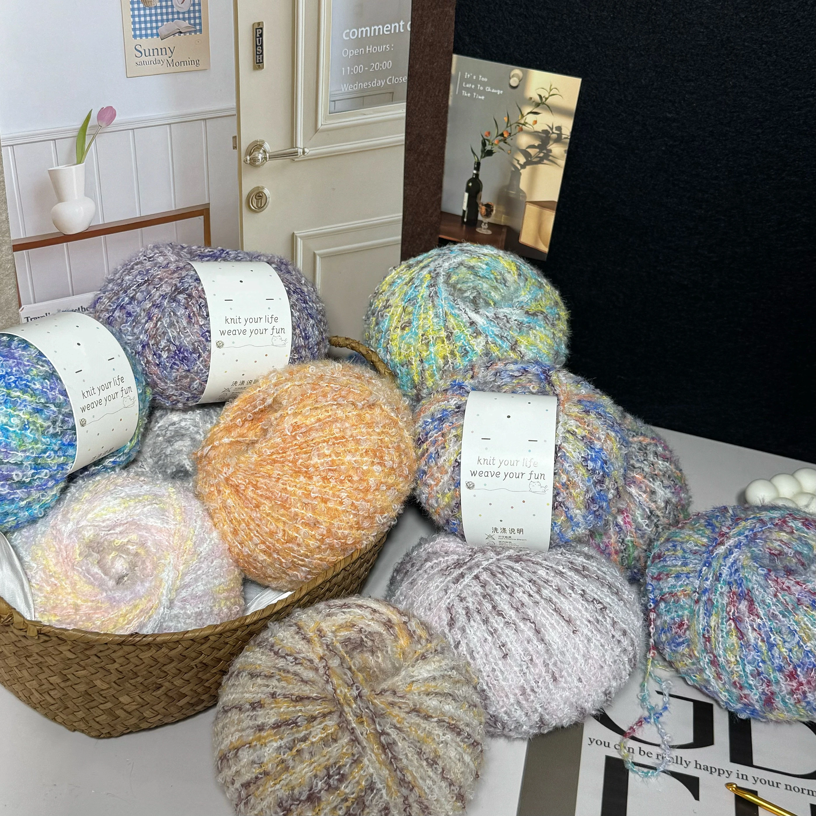 200 Grams, Wool Loop Yarn, Gradient Color, Fluffy and Soft to the Touch, Used for Handmade Crochet, DIY Handmade Scarves, Sweaters, Shawls, Hats, 1 Bag = 2 Skeins = 200g
200 Grams, Wool Loop Yarn, Gradient Color, Fluffy and Soft to the Touch, Used for Handmade Crochet, DIY Handmade Scarves, Sweaters, Shawls, Hats, 1 Bag = 2 Skeins = 200g