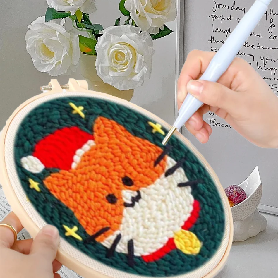 GATYZTORY punch needle embroidery kits Animals Yarn Picture Cross stitch kits Knit crafts adults embroidery hoop Handwork Gift
GATYZTORY punch needle embroidery kits Animals Yarn Picture Cross stitch kits Knit crafts adults embroidery hoop Handwork Gift