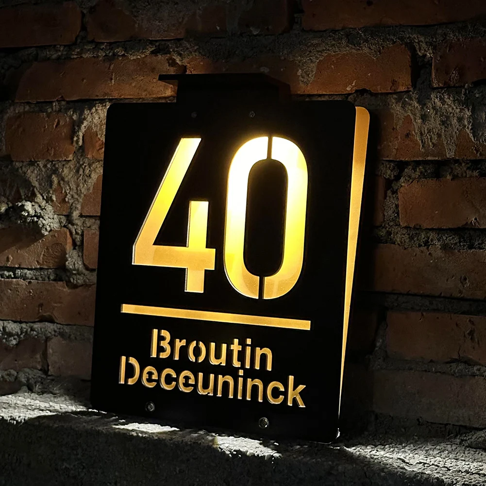 Personalised Outdoor House Number LED Illuminated Laser Cut Acrylic Address Family Name Number Solar Exterior House Number
Personalised Outdoor House Number LED Illuminated Laser Cut Acrylic Address Family Name Number Solar Exterior House Number