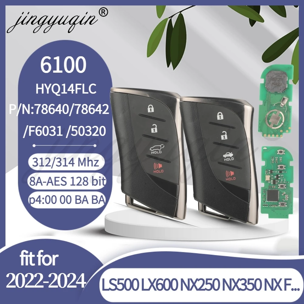 Для Lexus LX600 NX250 NX350 LS500 NX F LX RX 2022-2024 Умный ключ от автомобиля 312/314 МГц 6100 8A P4=BA HYQ14FLC 8990H-78640/78642/F6031
Для Lexus LX600 NX250 NX350 LS500 NX F LX RX 2022-2024 Умный ключ от автомобиля 312/314 МГц 6100 8A P4=BA HYQ14FLC 8990H-78640/78642/F6031