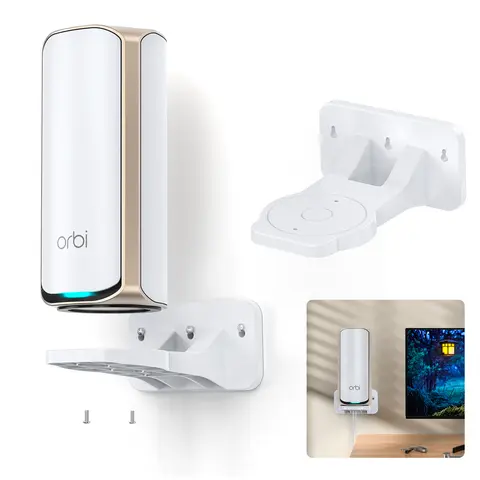 EDUP HY-WT1217-W 1PCS NETGEAR WiFi 7 Wall Mount Bracket Custom Fit for Orbi Nighthawk Boost Signal Save Space Installation Kit