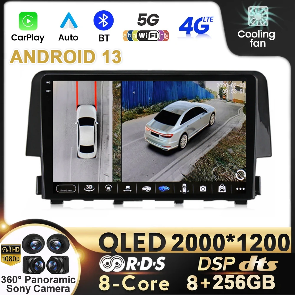 Автомобильный радиоприемник Android 13 для Honda Civic 2015, 2016, 2017, 2018, 2019, 2020, мультимедийная видеонавигация DSP, стерео, Wi-Fi, 4G, головное устройство с GPS
Автомобильный радиоприемник Android 13 для Honda Civic 2015, 2016, 2017, 2018, 2019, 2020, мультимедийная видеонавигация DSP, стерео, Wi-Fi, 4G, головное устройство с GPS
