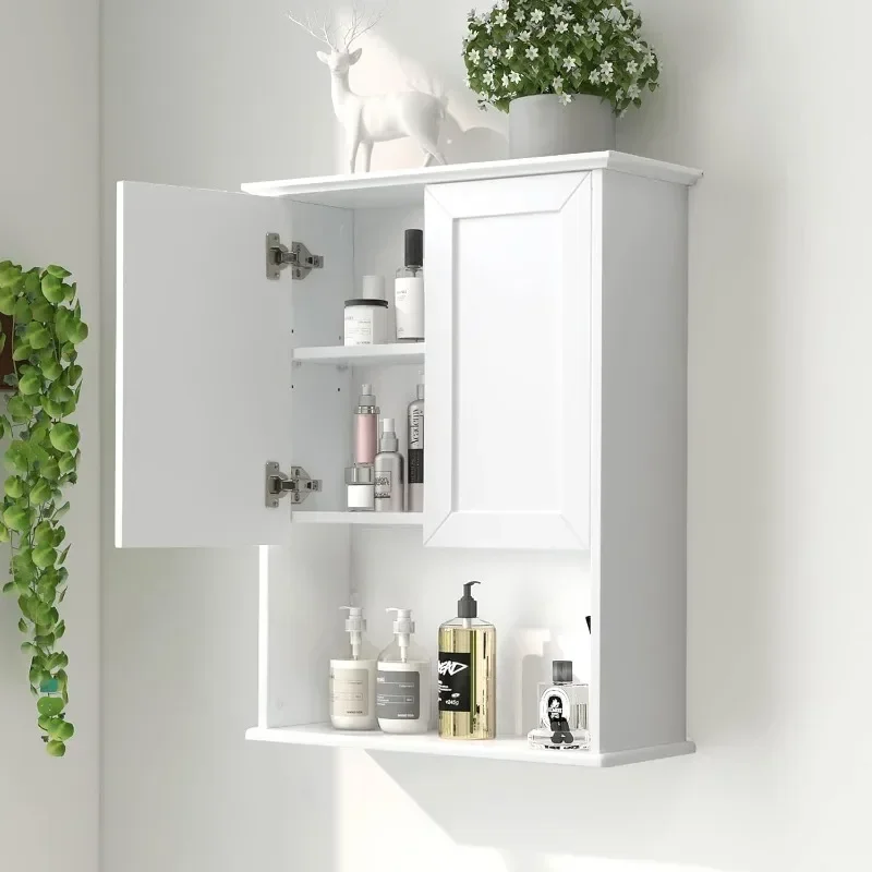 Bathroom Cabinet Wall Mounted Over Toilet Wooden Storage Medicine Cabinet Hanging Wall Cabinet with 2 Doors & Adjustable Shelf
Bathroom Cabinet Wall Mounted Over Toilet Wooden Storage Medicine Cabinet Hanging Wall Cabinet with 2 Doors & Adjustable Shelf