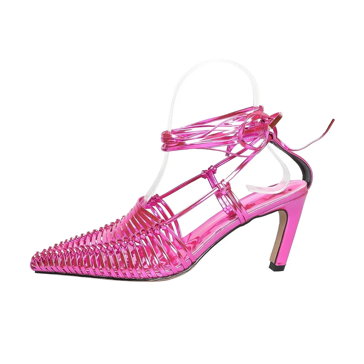 Pointed And Fine Woven Headband With Crossed Strapson The Ankles And Wrists Slim Heels High Heels Fashionable Large Size Sandals
Pointed And Fine Woven Headband With Crossed Strapson The Ankles And Wrists Slim Heels High Heels Fashionable Large Size Sandals