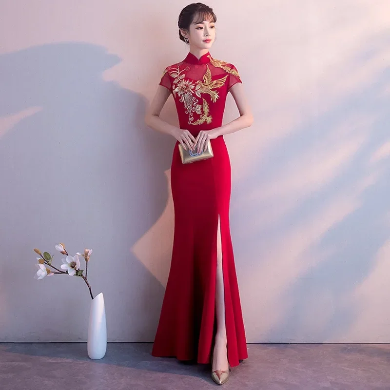 Yourqipao Red Traditional Chinese Style Bride Wedding Dresses Embroidery Cheongsam Gown Robe Party Evening Dress Marry Vestido
Yourqipao Red Traditional Chinese Style Bride Wedding Dresses Embroidery Cheongsam Gown Robe Party Evening Dress Marry Vestido