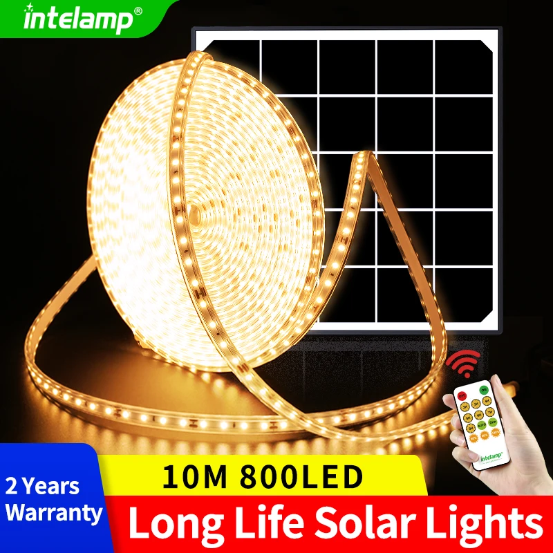 Intelamp Solar Led Strip Lights Outdoor Auto On Off 10 Meters Waterproof Soft Brightness Solar Lamp Bar For Villas Steps Trees
Intelamp Solar Led Strip Lights Outdoor Auto On Off 10 Meters Waterproof Soft Brightness Solar Lamp Bar For Villas Steps Trees