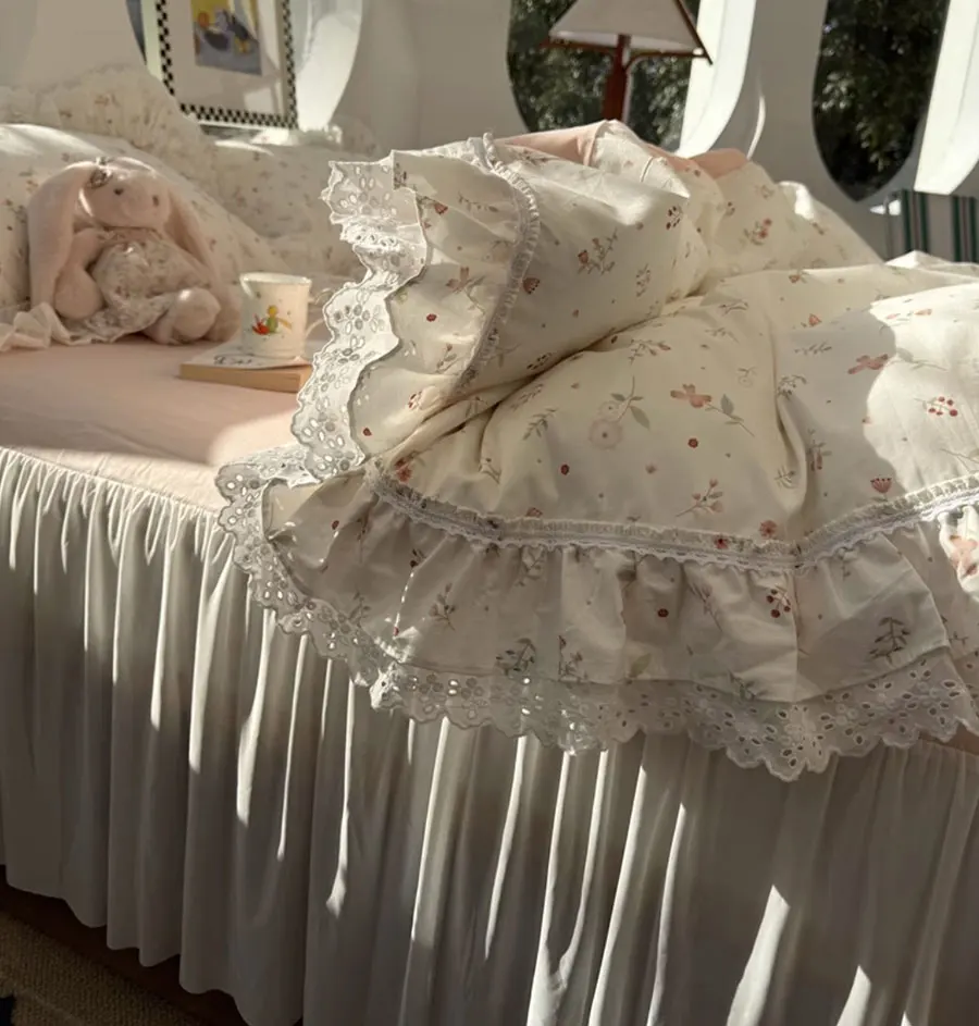 Romantic sweet floral bedding set girl,twin full queen ruffled lace flower cotton home textile bedspread pillow case duvet cover
Romantic sweet floral bedding set girl,twin full queen ruffled lace flower cotton home textile bedspread pillow case duvet cover