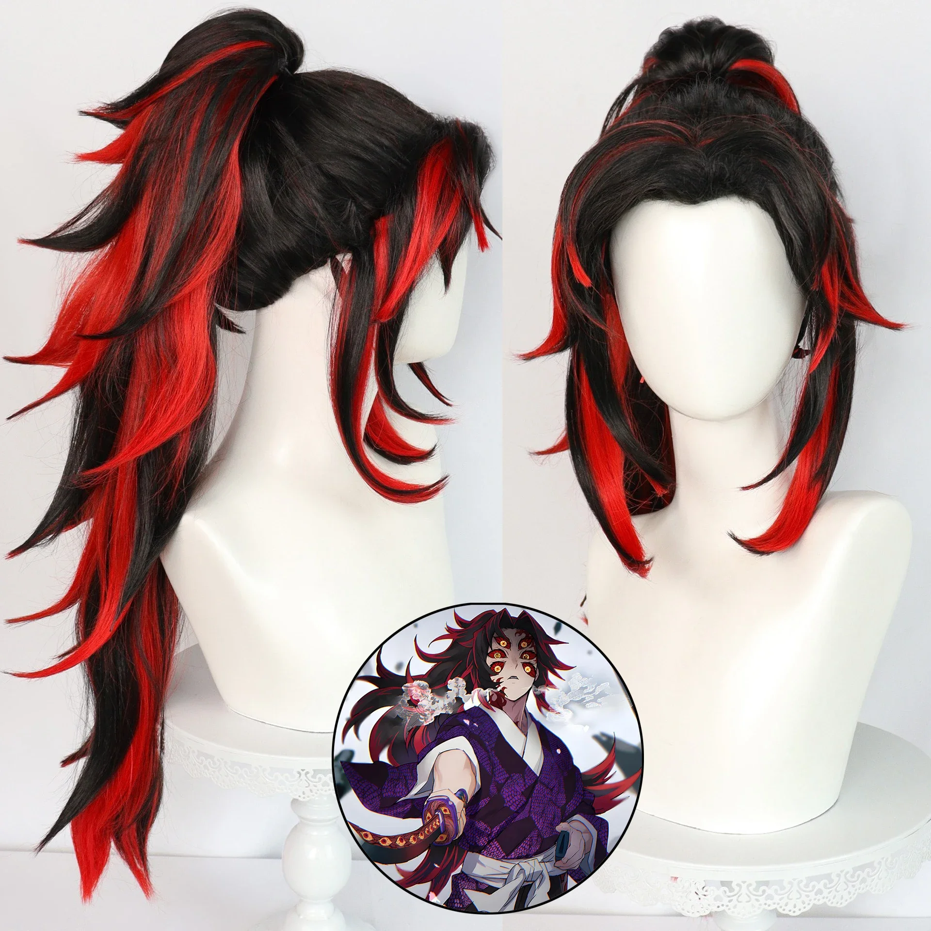 Kokushibo Cosplay Wig Anime Kimetsu No Yaiba Cosplay Kokushibou Wig Black Red Long Hair Halloween Party Cos Wigs for Men Women
Kokushibo Cosplay Wig Anime Kimetsu No Yaiba Cosplay Kokushibou Wig Black Red Long Hair Halloween Party Cos Wigs for Men Women