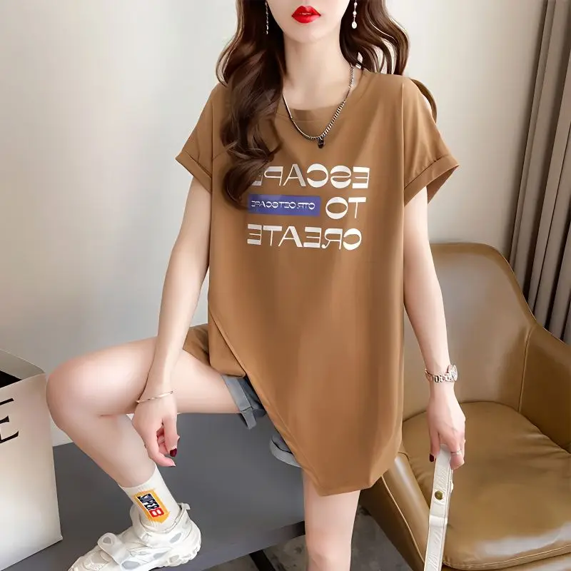Fashion O-Neck Printed Letter Asymmetrical T-Shirt Female Clothing 2024 Summer New Loose Korean Tops Casual Irregular Tee Shirt
Fashion O-Neck Printed Letter Asymmetrical T-Shirt Female Clothing 2024 Summer New Loose Korean Tops Casual Irregular Tee Shirt