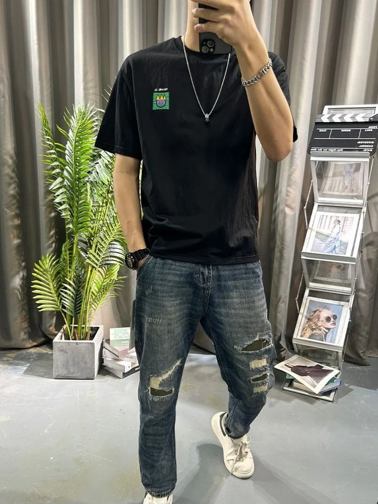 Summer Thin Hemp Material Short Sleeve T-Shirt for Men Oxford Cotton Loose Fit Trendy Print Youth Style Lightweight and Airy
Summer Thin Hemp Material Short Sleeve T-Shirt for Men Oxford Cotton Loose Fit Trendy Print Youth Style Lightweight and Airy