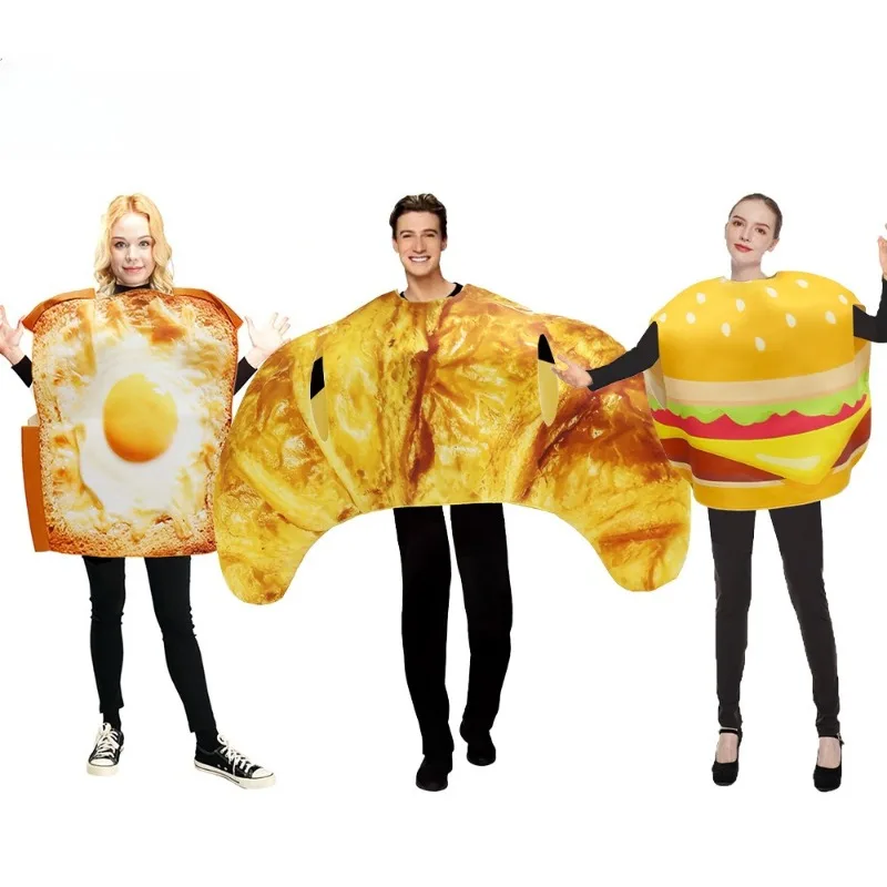 New Carnival Cosplay Costume Funny Burger Croissant Jumpsuit Halloween Performance Party Role Playing Outfits for Adult Unisex
New Carnival Cosplay Costume Funny Burger Croissant Jumpsuit Halloween Performance Party Role Playing Outfits for Adult Unisex