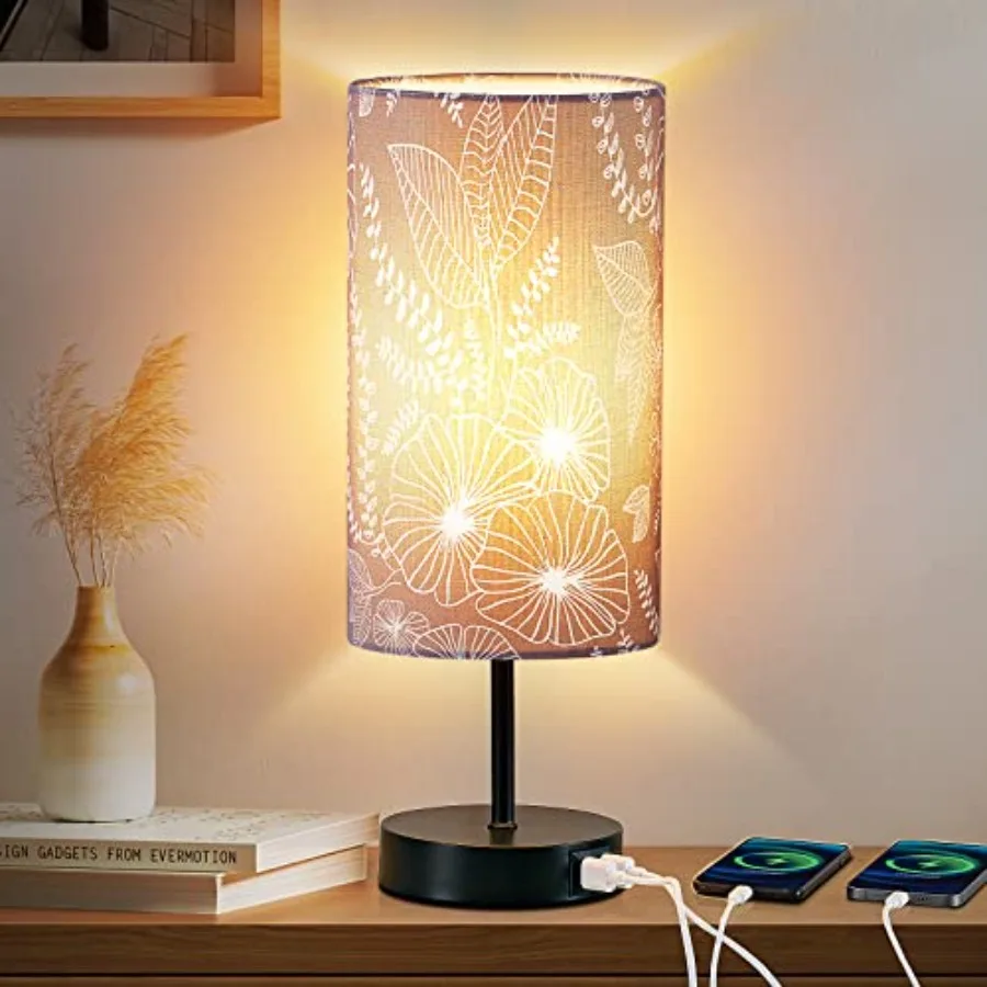 Touch Control Bedside Lamp with 2 USB Ports, 3-Way Dimmable Table lamp for Bedroom, Nightstand Lamp with Round Grey Fabric Shad
Touch Control Bedside Lamp with 2 USB Ports, 3-Way Dimmable Table lamp for Bedroom, Nightstand Lamp with Round Grey Fabric Shad