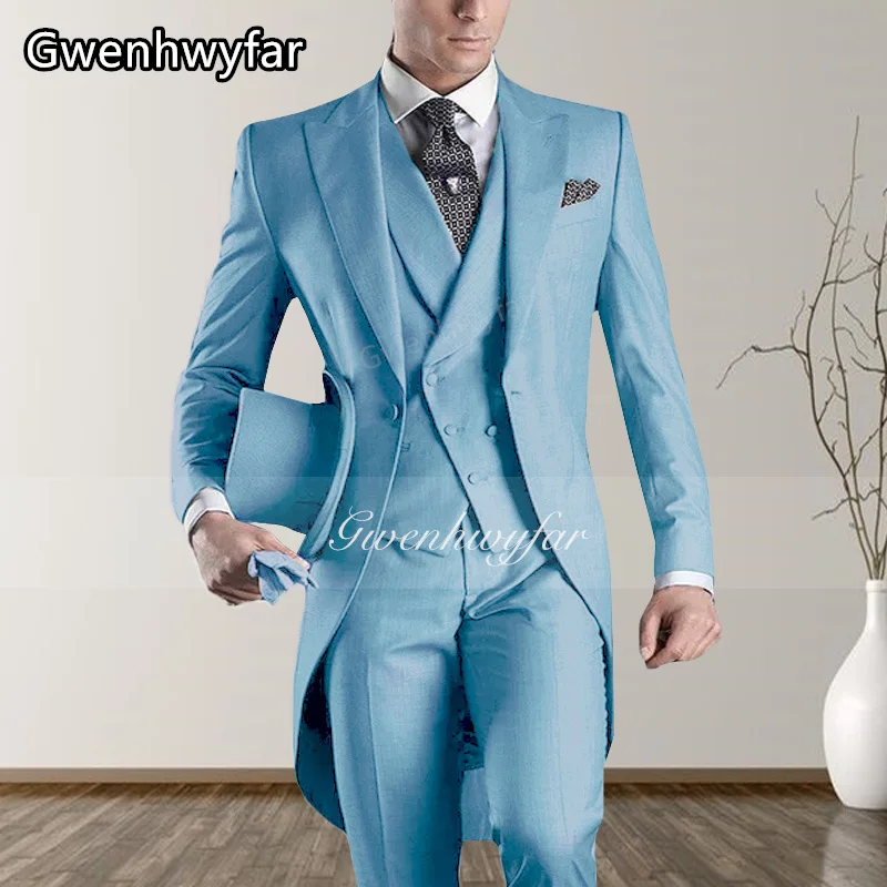 Gwenhwyar Формальный синий мужской костюм, индивидуальный костюм для жениха на свадьбу, смокинг из трех предметов, деловой мужской пиджак, одежда для мужчин
Gwenhwyar Формальный синий мужской костюм, индивидуальный костюм для жениха на свадьбу, смокинг из трех предметов, деловой мужской пиджак, одежда для мужчин