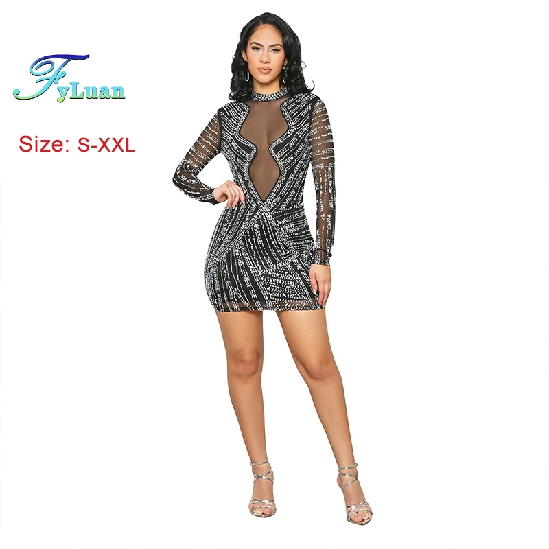 2025 Exquisite Comfortable Women Long Sleeve O Neck Mini Dress Solid Color See-Through Tight Fitting Celebrate Party Prom Gowns
2025 Exquisite Comfortable Women Long Sleeve O Neck Mini Dress Solid Color See-Through Tight Fitting Celebrate Party Prom Gowns