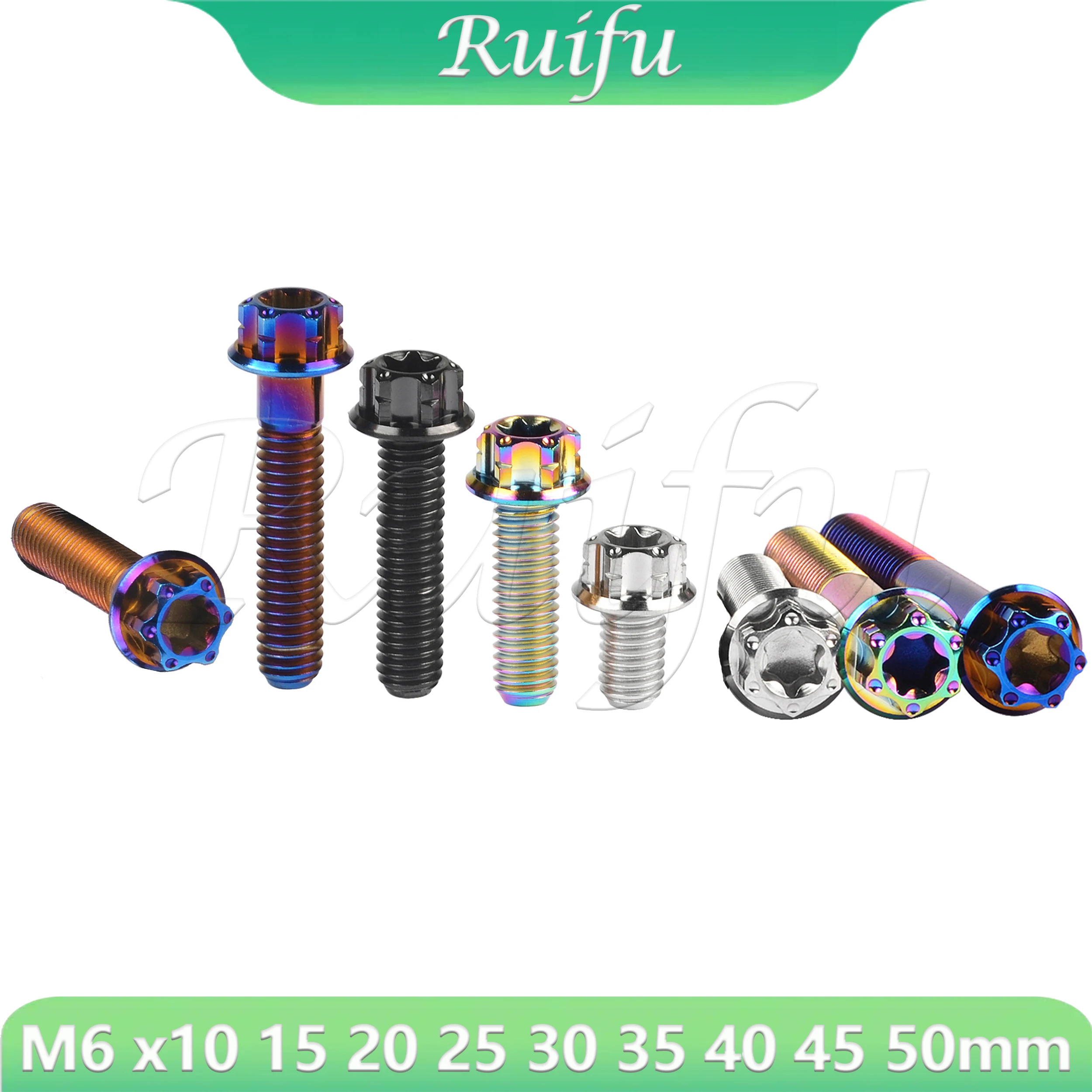 Ruifu Titanium Bolt Flange Head Titanium Bolts M6 x10 15 20 25 30 35 40 45 50mm Torx T30 for Motorcycle Modification Screws
Ruifu Titanium Bolt Flange Head Titanium Bolts M6 x10 15 20 25 30 35 40 45 50mm Torx T30 for Motorcycle Modification Screws