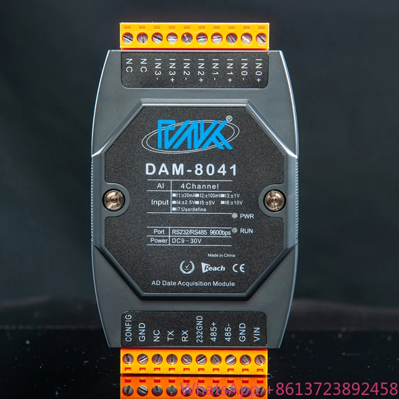 4-channel 4-20ma to RS485/232 high-precision analog input module MODBUS protocol DAM-8041 intelligent
4-channel 4-20ma to RS485/232 high-precision analog input module MODBUS protocol DAM-8041 intelligent