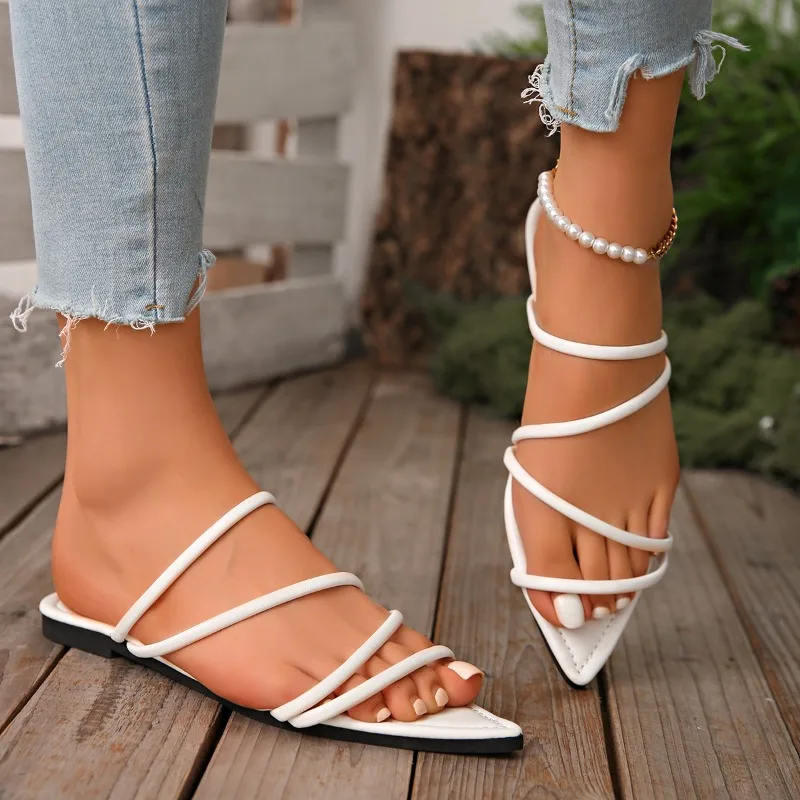 Women's Pointy Thin Strap Sandals Summer New Thin with Simple Fashion Flat Roman Slipper Luxury Casual Womens Beach Slipper
Women's Pointy Thin Strap Sandals Summer New Thin with Simple Fashion Flat Roman Slipper Luxury Casual Womens Beach Slipper