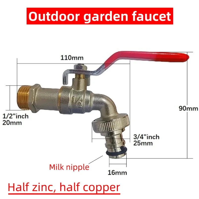 1/2 "* 3/4"garden faucet half zinc and half copper faucet nipple outlet copper connection faucet zinc alloy faucet for gardening
1/2 "* 3/4"garden faucet half zinc and half copper faucet nipple outlet copper connection faucet zinc alloy faucet for gardening