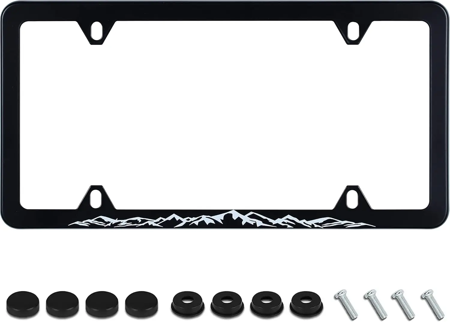 Mountain License Plate Frame Funny Black White Stainless Steel with Screws for Men Women 4 Holes
Mountain License Plate Frame Funny Black White Stainless Steel with Screws for Men Women 4 Holes