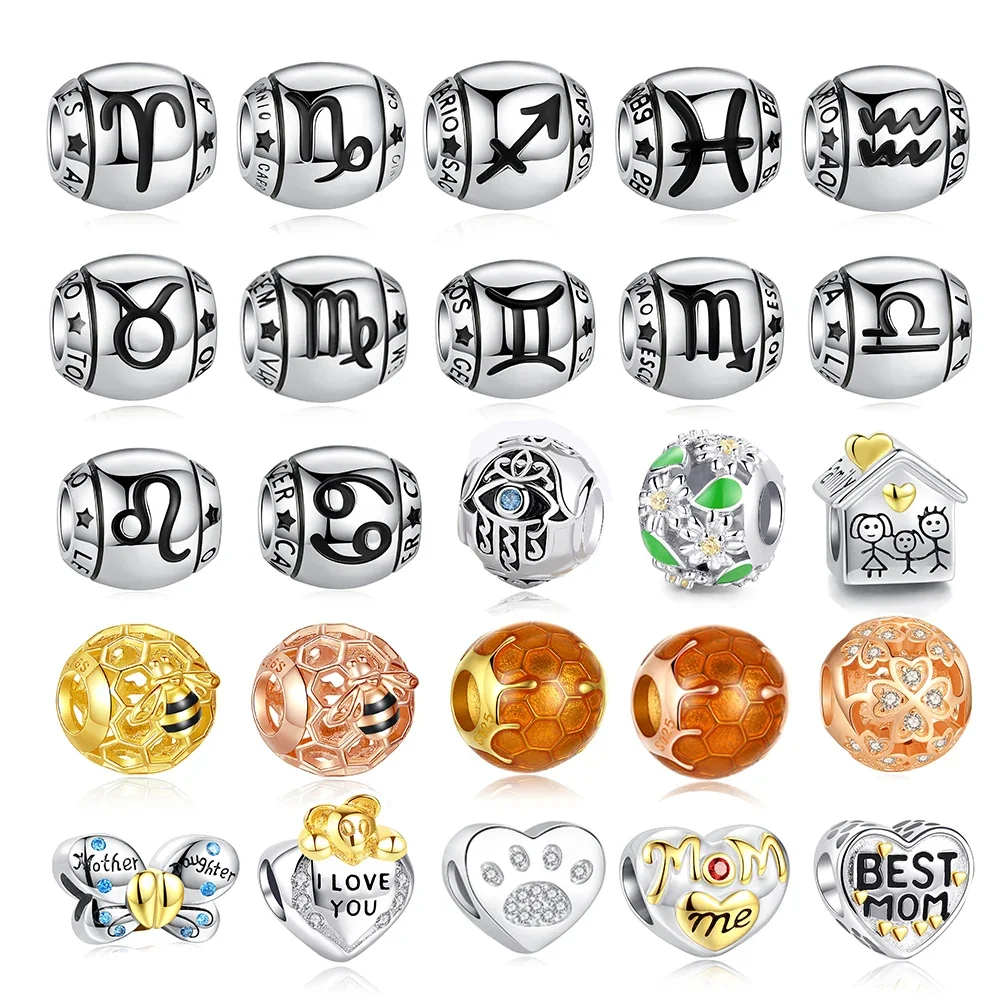 TONGZHE Charms Original 925 Sterling Silver Vintage Letter Heart Bee Butterfly Beads Fit Charms Bracelets & Bangle DIY Jewelry
TONGZHE Charms Original 925 Sterling Silver Vintage Letter Heart Bee Butterfly Beads Fit Charms Bracelets & Bangle DIY Jewelry
