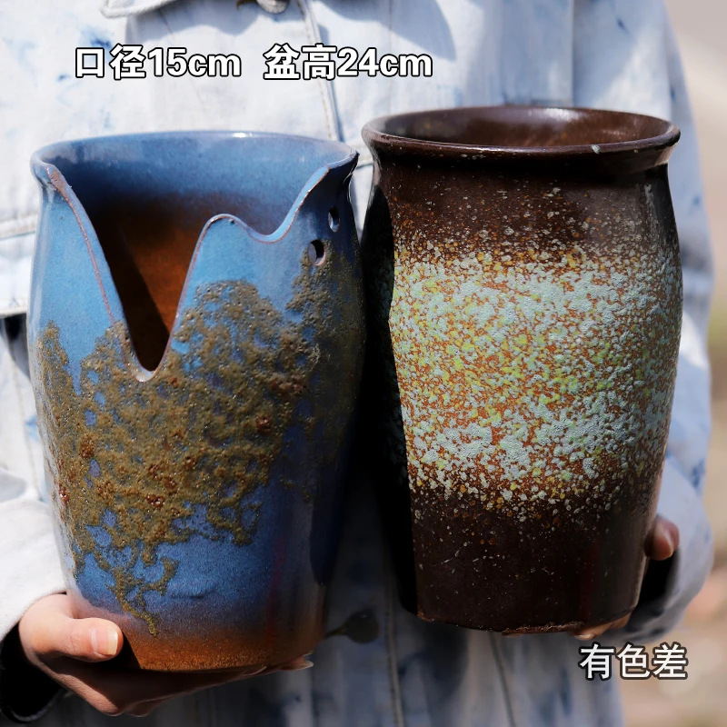 High square pottery pot with multiple flesh gaps, coarse pottery, breathable rooting pot
High square pottery pot with multiple flesh gaps, coarse pottery, breathable rooting pot