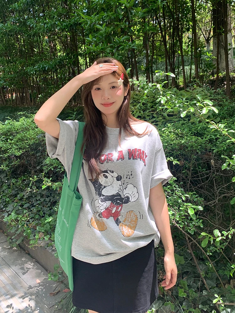 Cute Cartoon Letter Anime Print ort Sve Loose Overhead T-irt Korean Sle Casual Cotton Top for Young Women
Cute Cartoon Letter Anime Print ort Sve Loose Overhead T-irt Korean Sle Casual Cotton Top for Young Women