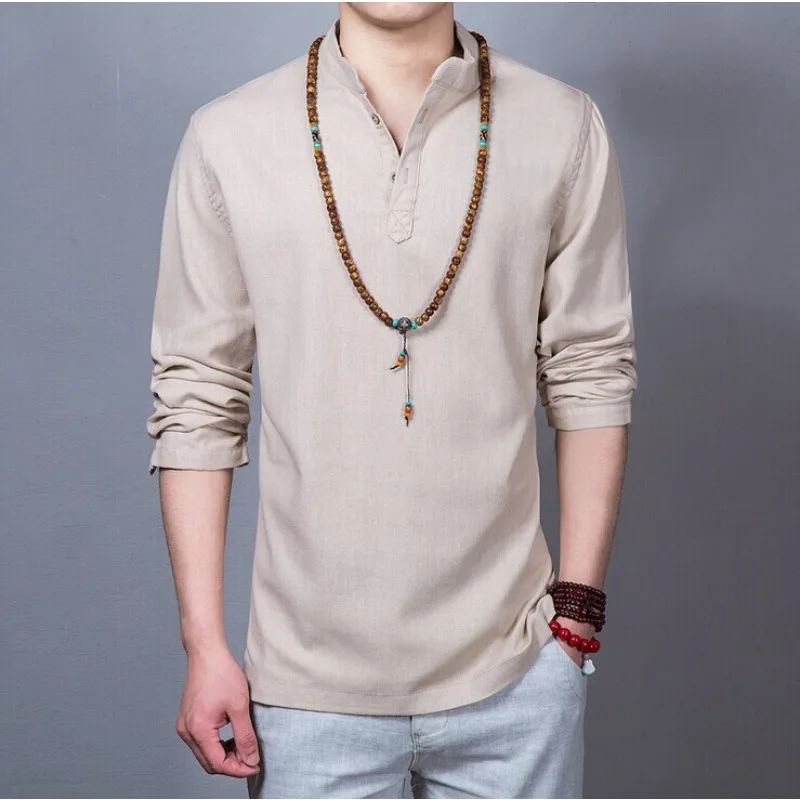 Long-sleeved Shirt Men's Spring and Summer Trendy Loose Top Chinese Style Retro Style Men's Stand-up Collar Shirt
Long-sleeved Shirt Men's Spring and Summer Trendy Loose Top Chinese Style Retro Style Men's Stand-up Collar Shirt