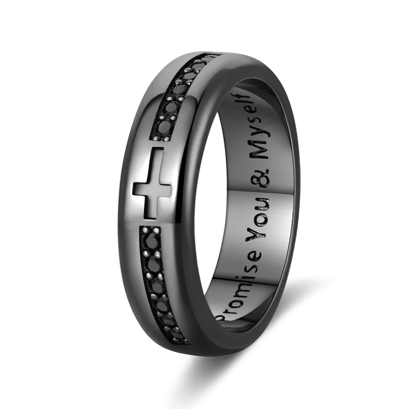Original 925 Sterling Silver Valentine's Anniversary Fine Gift Women Jewelry Black Cross Ring Jesus Fish Promise You Myself
Original 925 Sterling Silver Valentine's Anniversary Fine Gift Women Jewelry Black Cross Ring Jesus Fish Promise You Myself