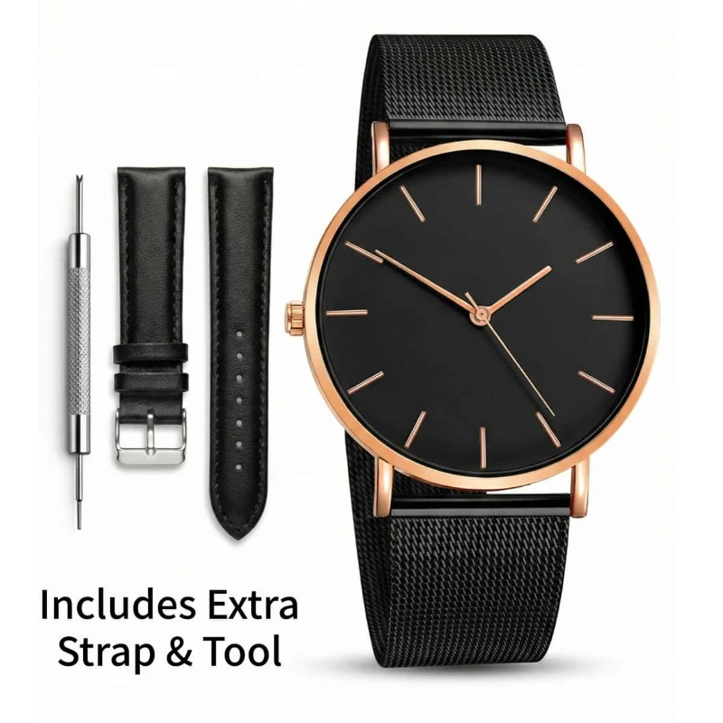 Набор из 3 предметов: женские кварцевые часы, кожаный ремешок, инструмент для снятия ремешка, простые модные мужские наручные часы, подарок
Набор из 3 предметов: женские кварцевые часы, кожаный ремешок, инструмент для снятия ремешка, простые модные мужские наручные часы, подарок