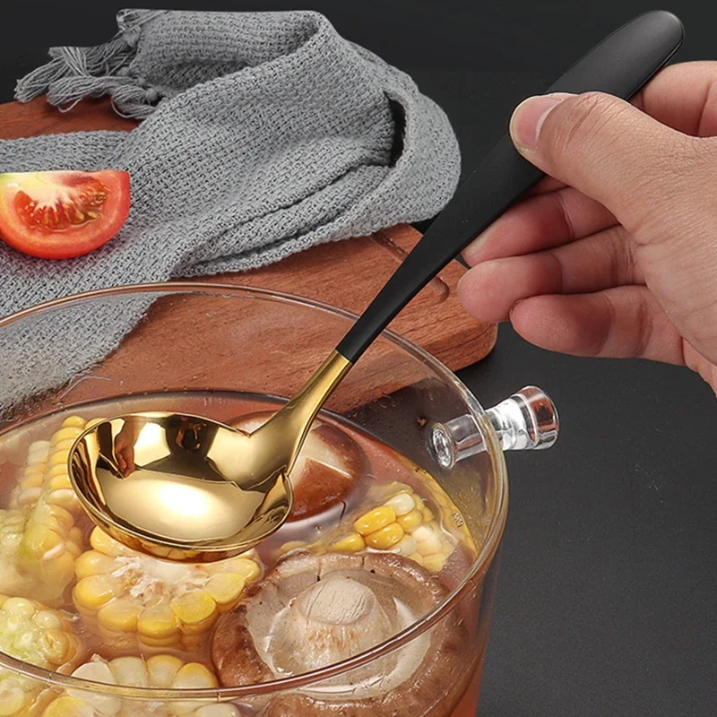 Stainless Steel Soup Spoon Hot Pot Colanders Ramen Tablespoons Rice Scoop Long Handle Metal Tableware Korean Kitchenware
Stainless Steel Soup Spoon Hot Pot Colanders Ramen Tablespoons Rice Scoop Long Handle Metal Tableware Korean Kitchenware