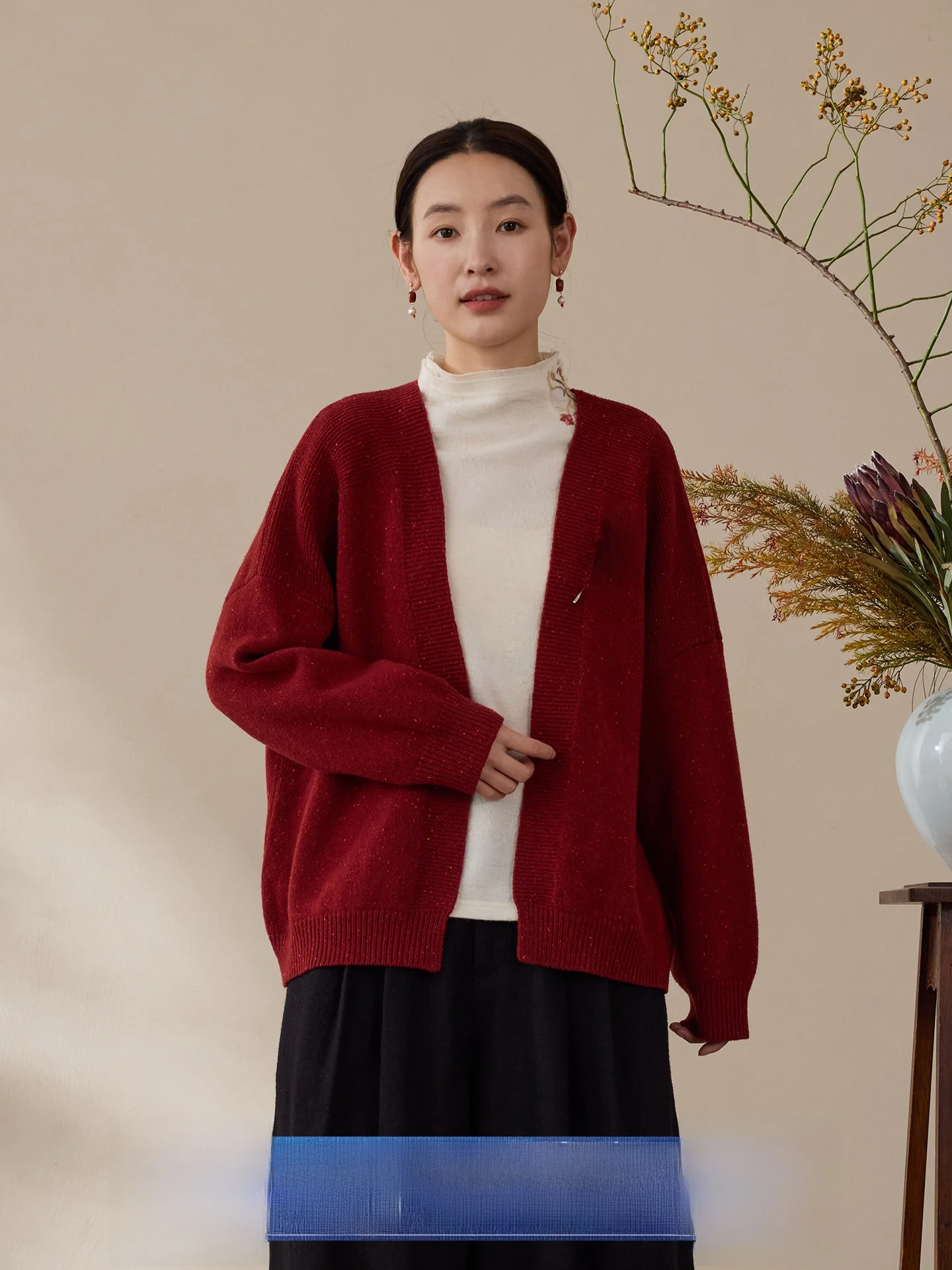 Spring Warm Original Soft Skin-friendly 00 Woolen l Zen Collar Knitted Outerwear Women's Faion Loose Fit Long Sve
Spring Warm Original Soft Skin-friendly 00 Woolen l Zen Collar Knitted Outerwear Women's Faion Loose Fit Long Sve