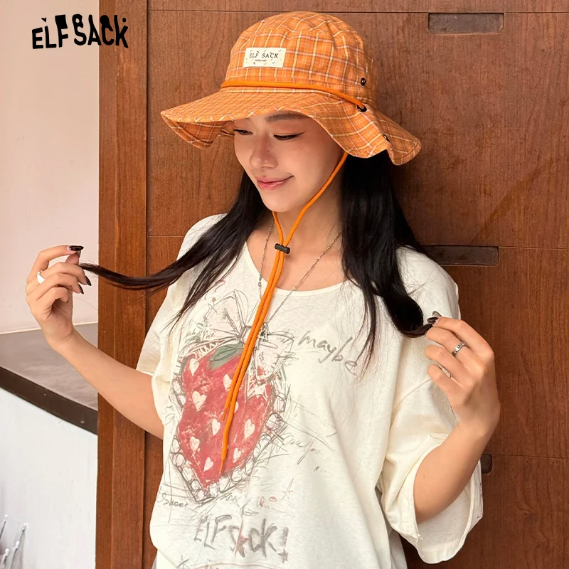 ELFSACK Women's Plaid Drawstring Bucket Hat, Adjustable Gingham Sun Hat with Wide Brim, Casual Versatile Summer Headwear
ELFSACK Women's Plaid Drawstring Bucket Hat, Adjustable Gingham Sun Hat with Wide Brim, Casual Versatile Summer Headwear