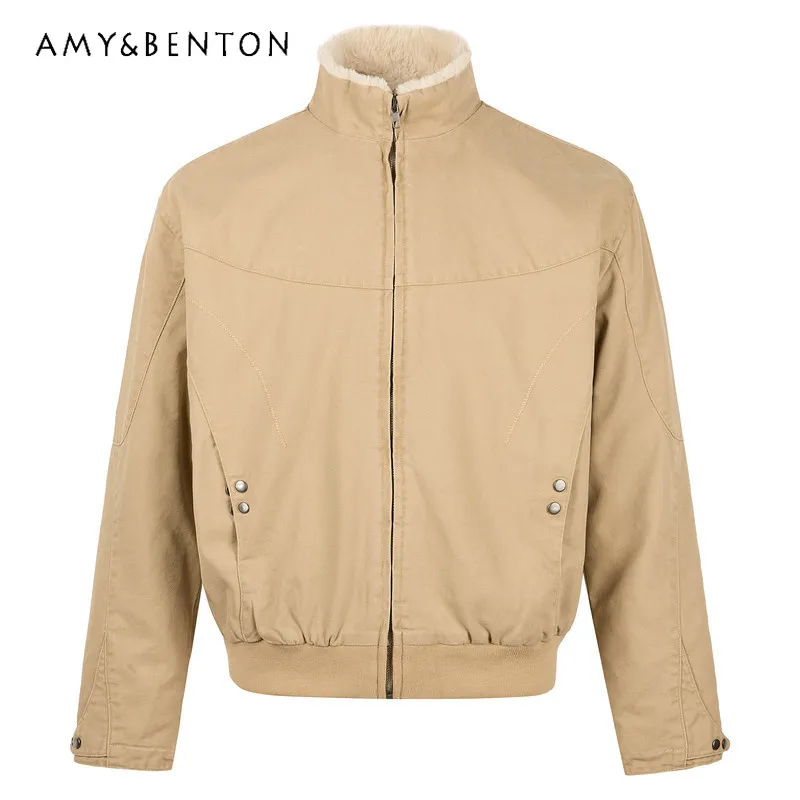 2025 Winter Khaki Warm Women's Jackets Retro Design Stand Collar American Sweet Cool Workwear Short Wide Cotton Coats Ladies
2025 Winter Khaki Warm Women's Jackets Retro Design Stand Collar American Sweet Cool Workwear Short Wide Cotton Coats Ladies