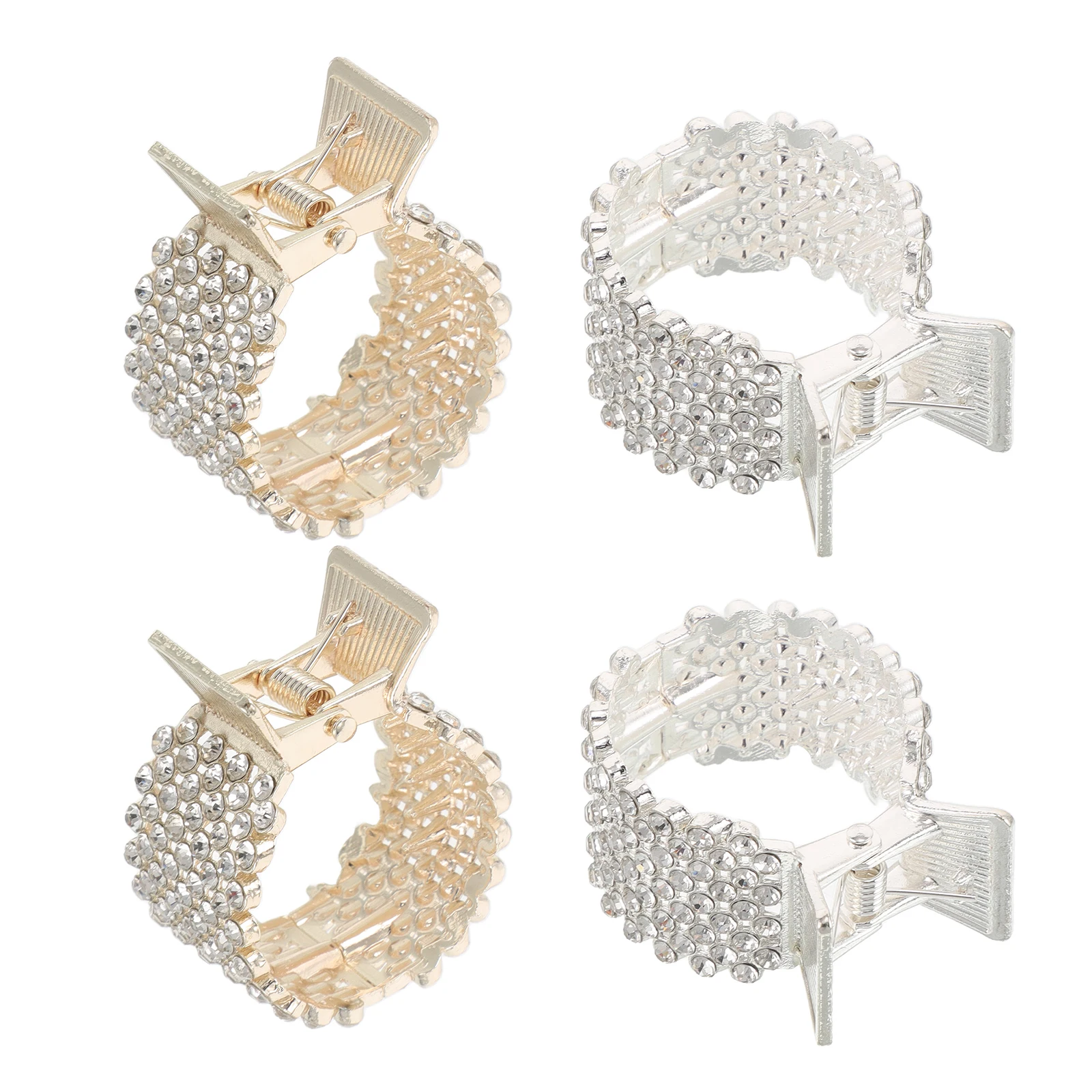 4pcs Rhinestone Hair Clips Sparkly Metal Ponytail Holders Claw Clips For Women Elegant Secure High Tail Hair Accessories Party
4pcs Rhinestone Hair Clips Sparkly Metal Ponytail Holders Claw Clips For Women Elegant Secure High Tail Hair Accessories Party