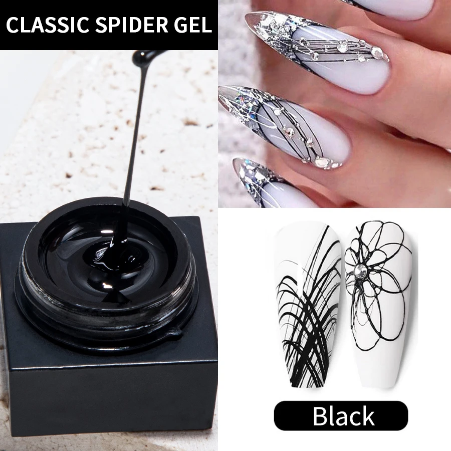 QINGNENGLIANG 5g 2 Colors Nail Spider Wire Drawing Gel Black White Stretch Line Gel For DIY Nail Art Painting Manicure Salon Use
QINGNENGLIANG 5g 2 Colors Nail Spider Wire Drawing Gel Black White Stretch Line Gel For DIY Nail Art Painting Manicure Salon Use