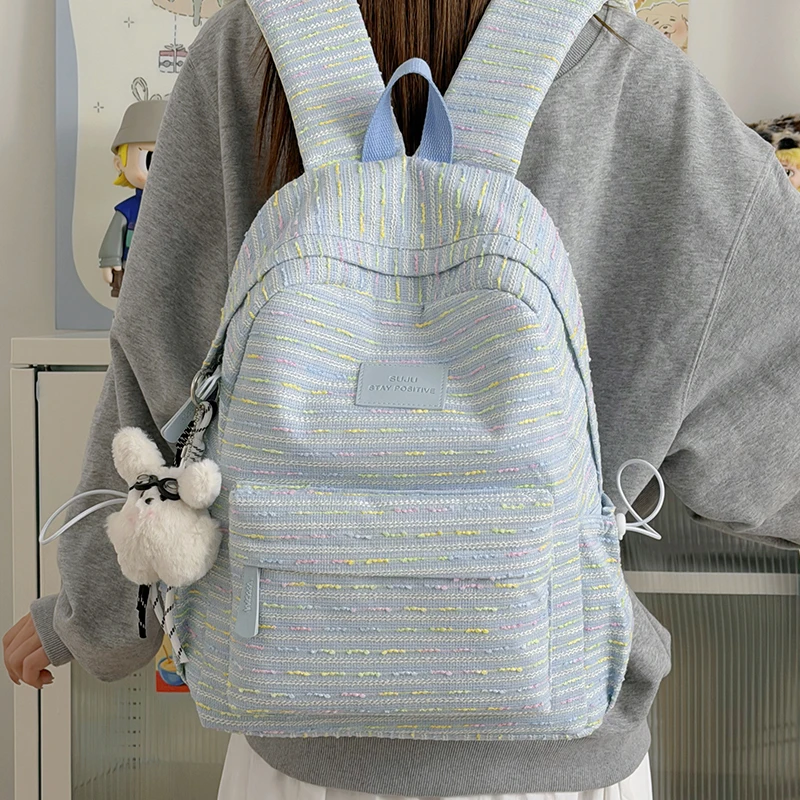Tiptoegirls Light Blue Ins Style Backpack Fashion Striped Casual Bag for Girls Lightweight School & Travel Rucksack Soft Fabric
Tiptoegirls Light Blue Ins Style Backpack Fashion Striped Casual Bag for Girls Lightweight School & Travel Rucksack Soft Fabric